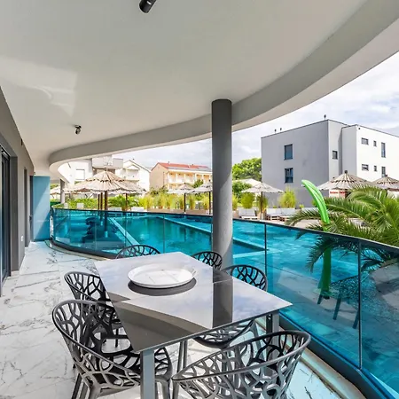 Marina-bay-resort - With Pool - First Line To The Sea Sukošan