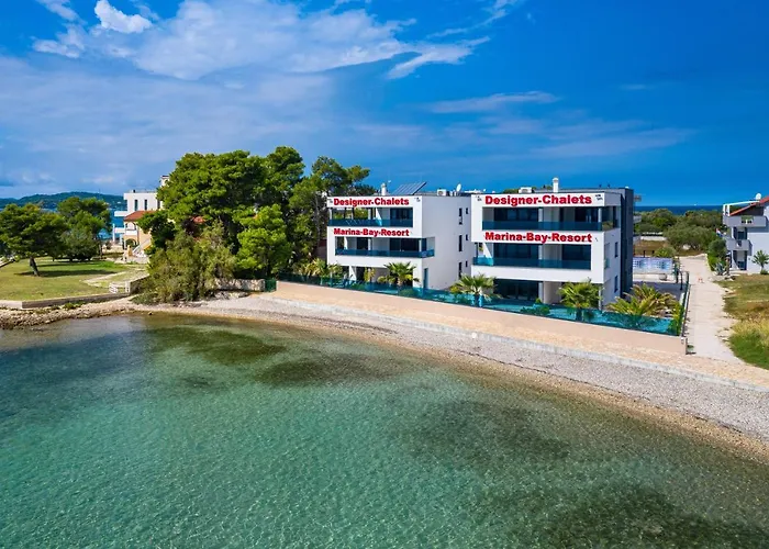 Marina-bay-resort - With Pool - First Line To The Sea Sukošan
